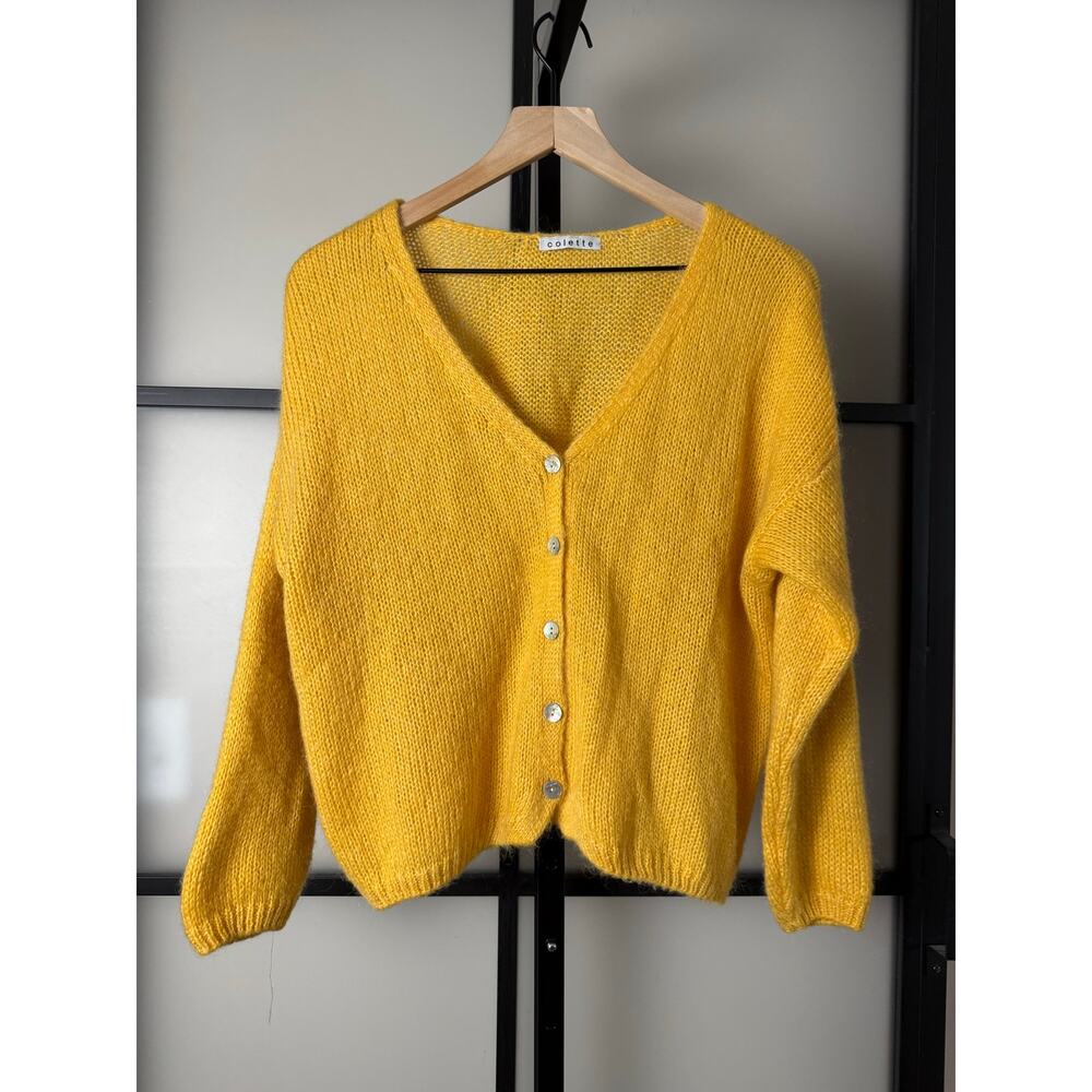 Colette Made in Italy Mohair Blend Cardigan Size Medium/Large